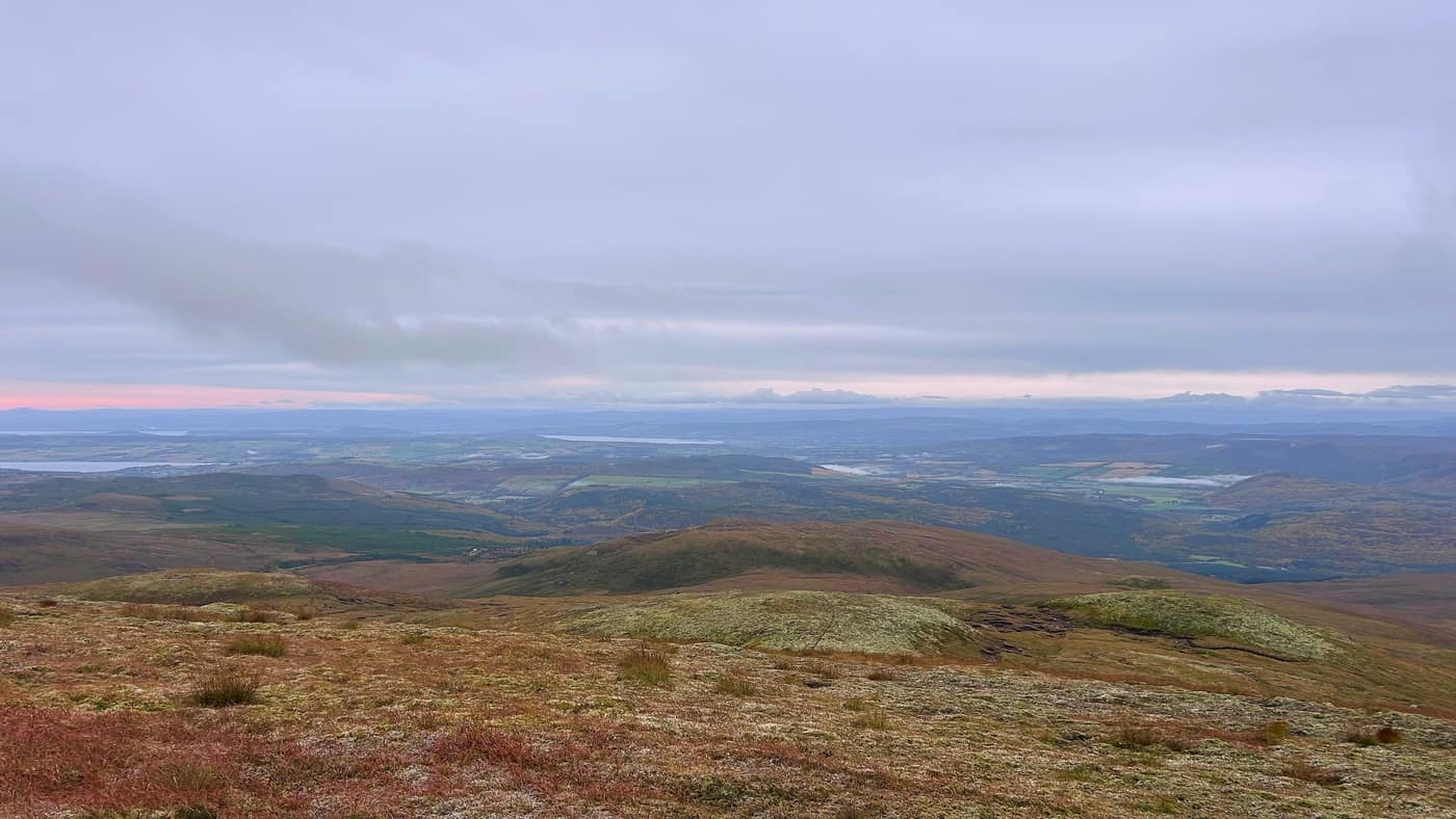 The land running away east towards the firths