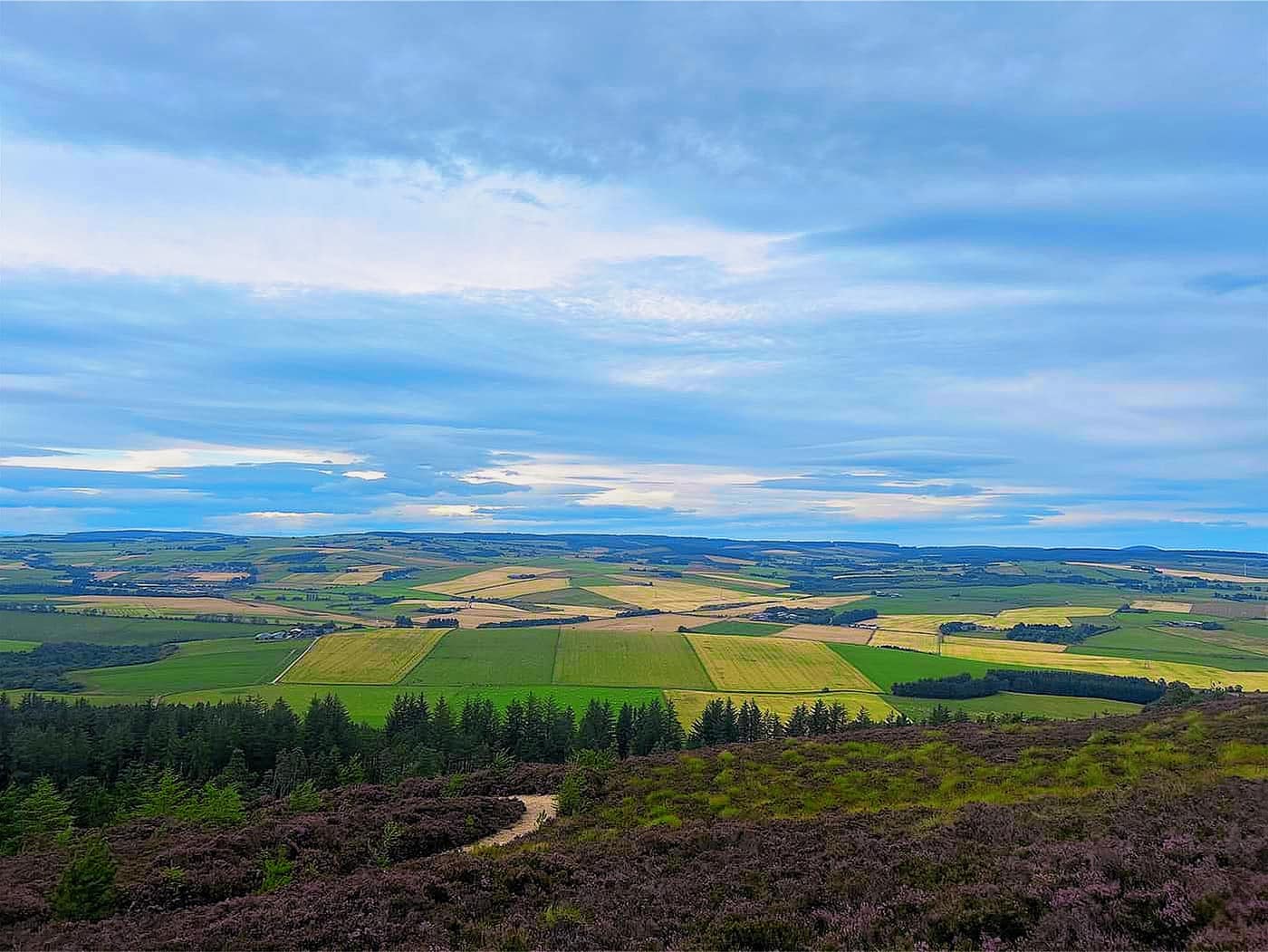 Keith and the farmland below
