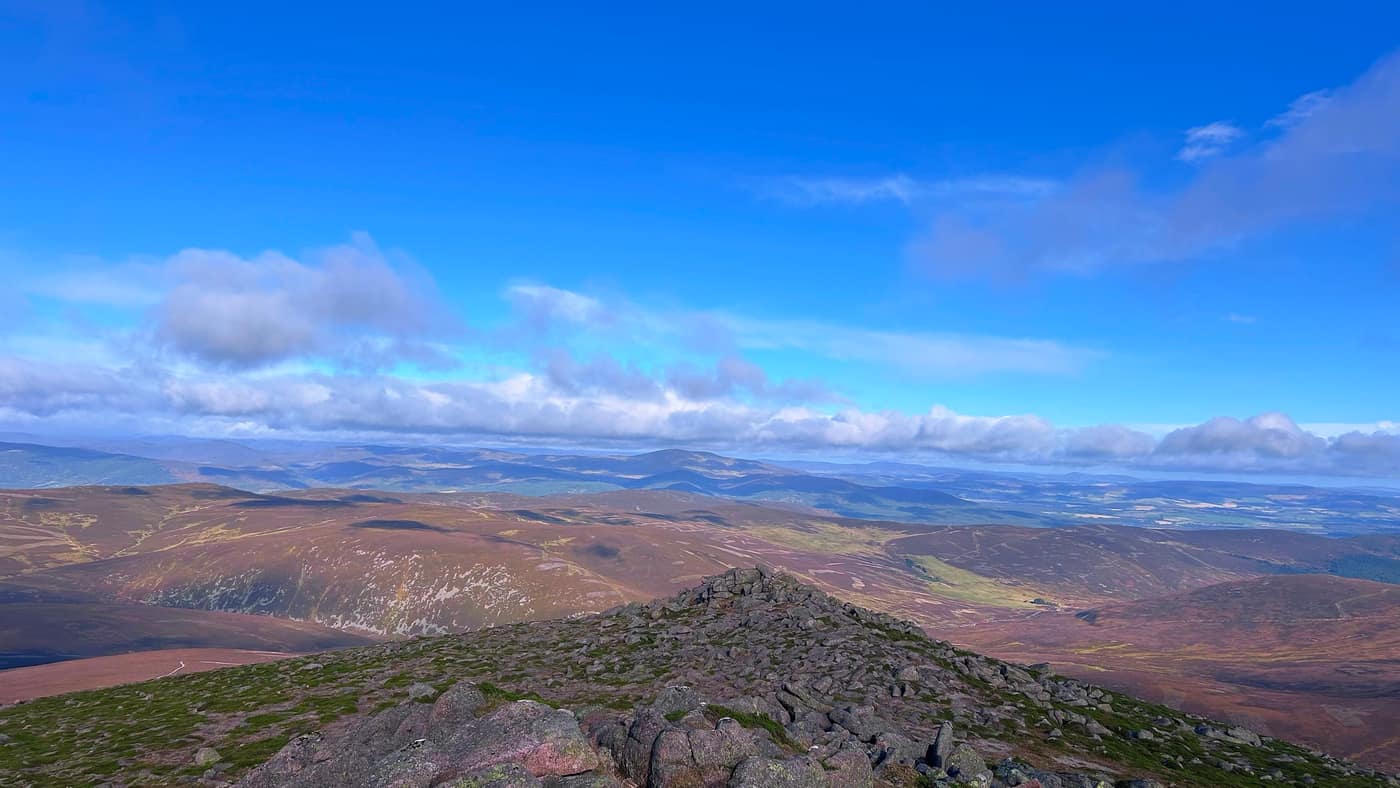 The granite tor on the summit, the country spread out behind it